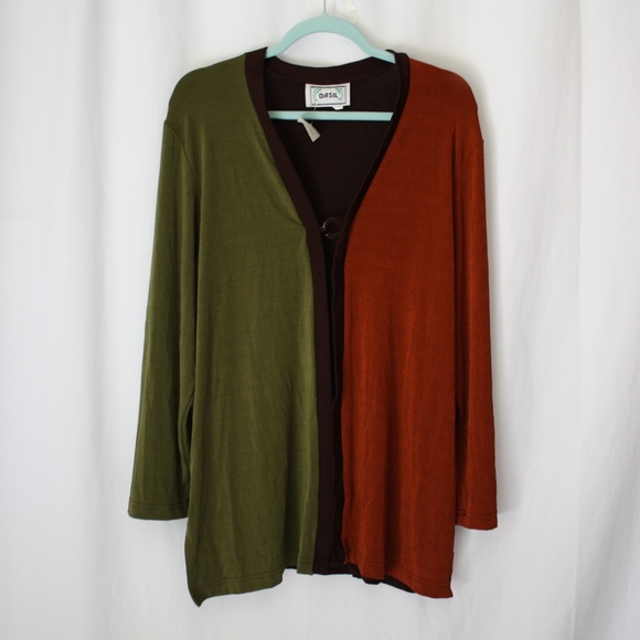 Basil Sweaters - Vintage Cardigan stretch cover up plus size 18/20W